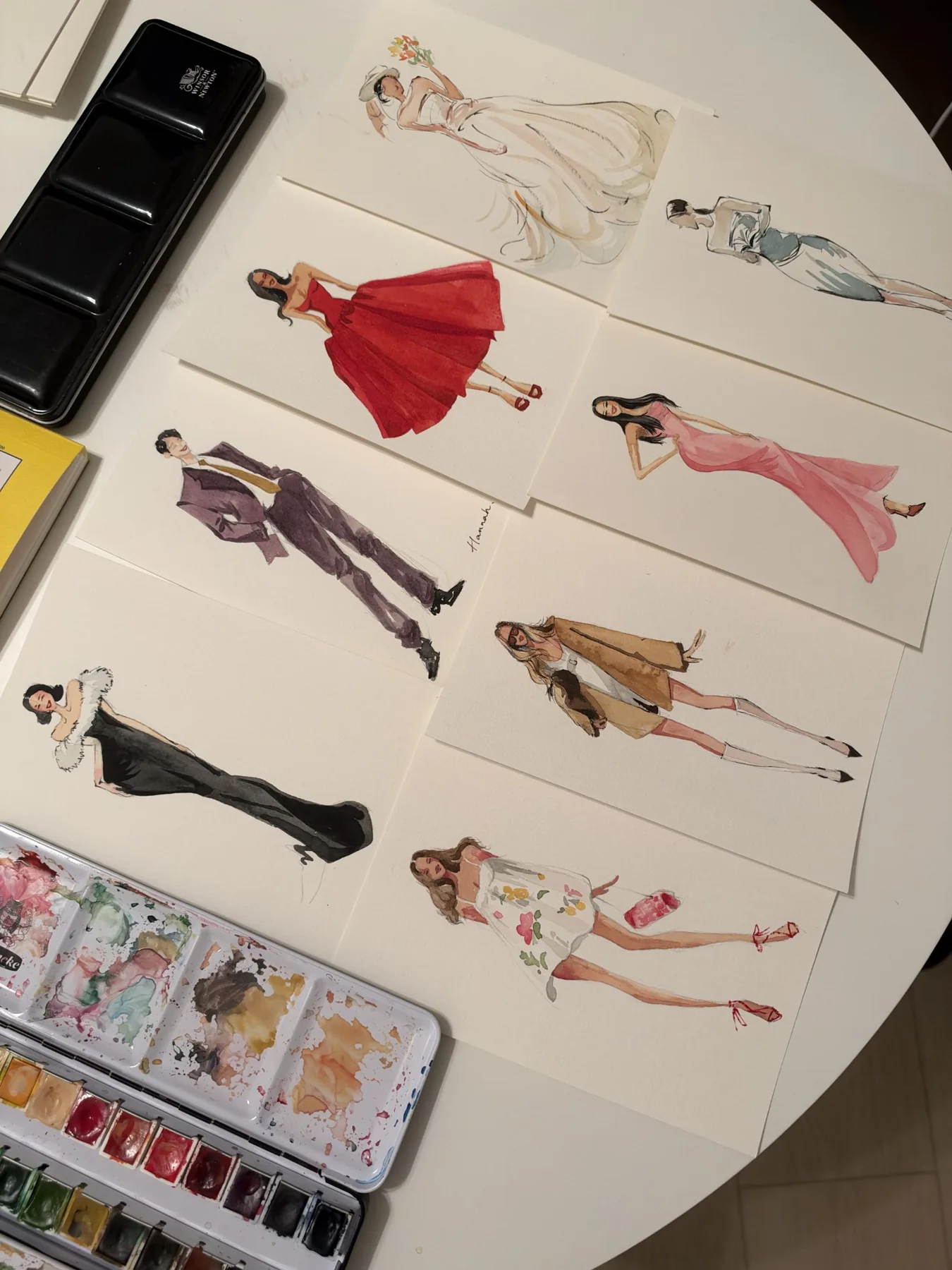 Watercolor fashion illustrations